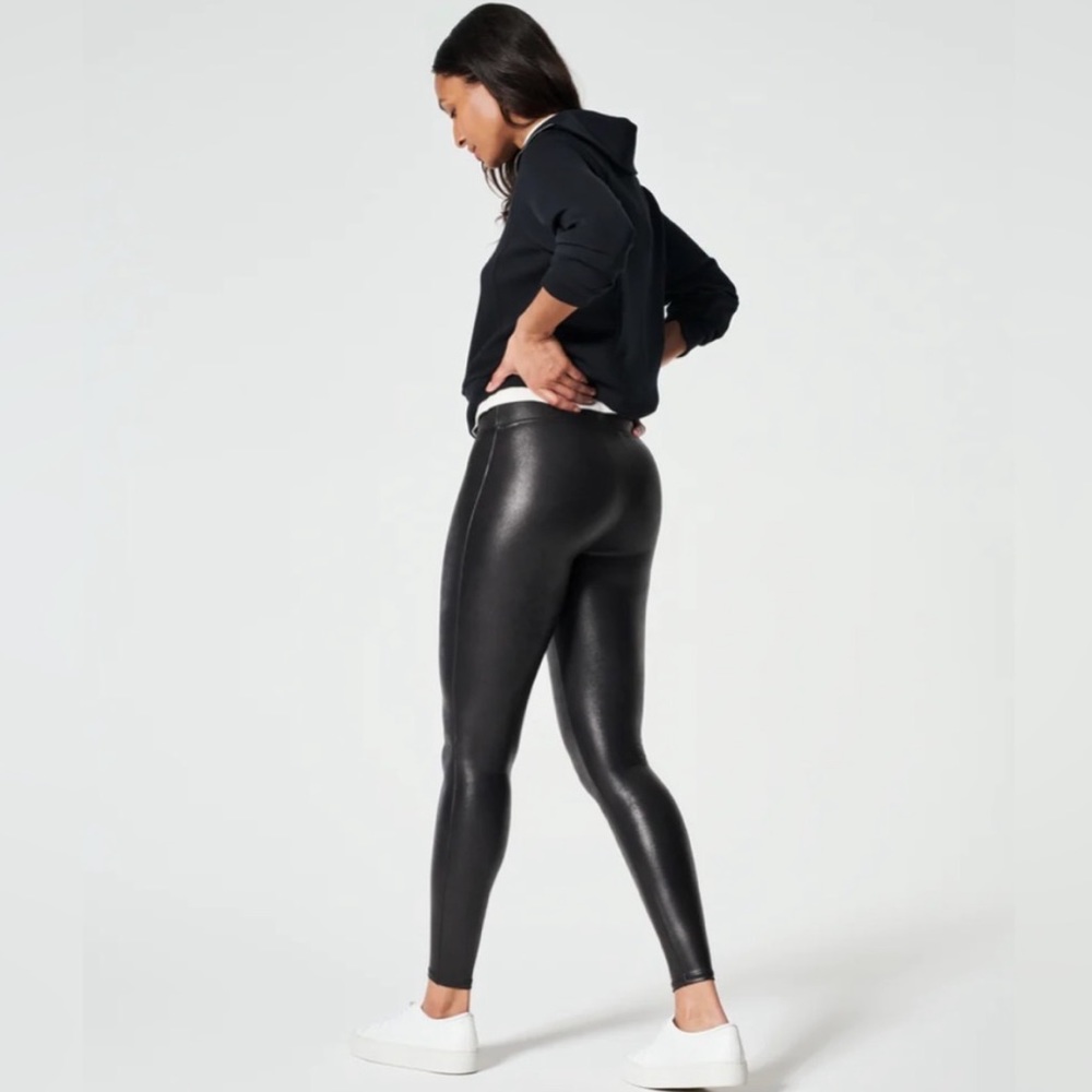 SPANX full length faux leather leggings